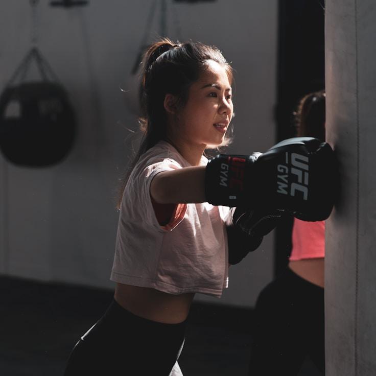 Professional gym interior with strength equipment